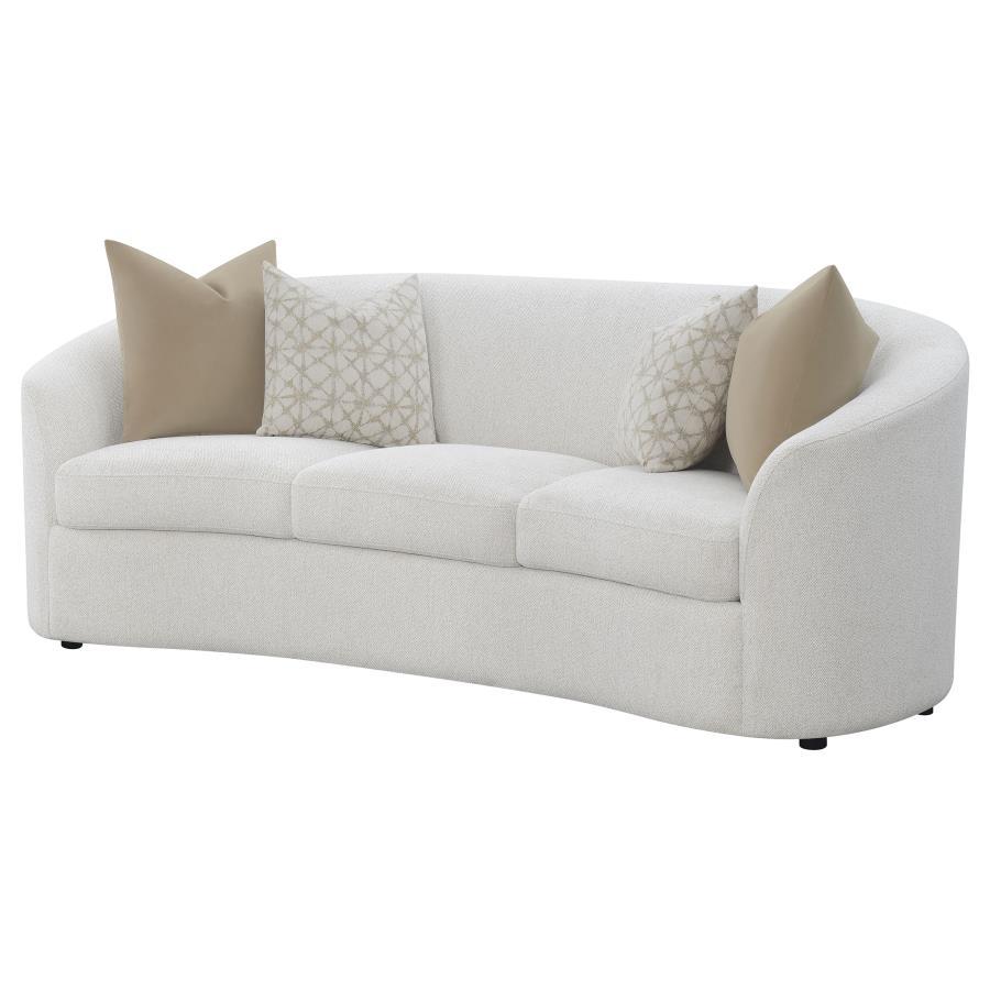Coaster Fine Furniture Rainn - Boucle Upholstered Sloped Arm Sofa - Latte | Meri Furniture