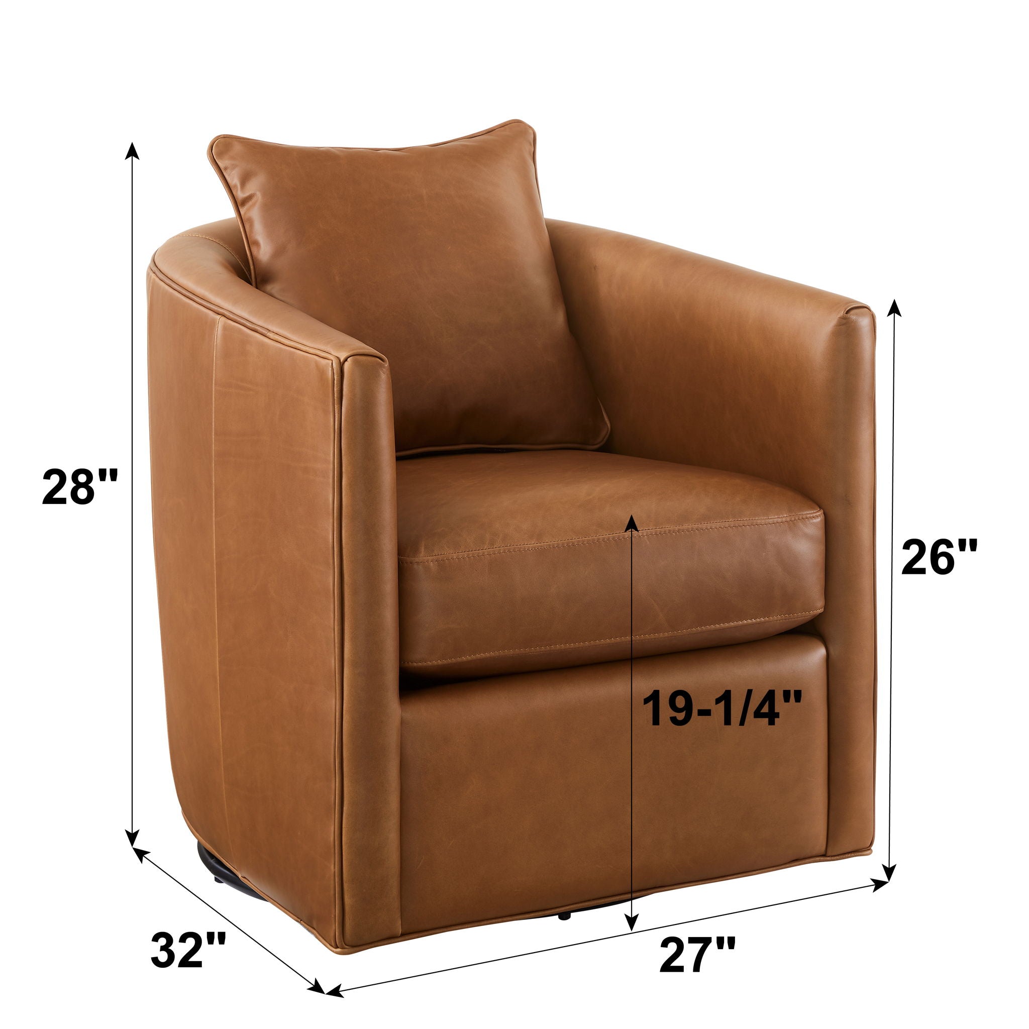 Jasmine - Swivel Accent Chair - Brown