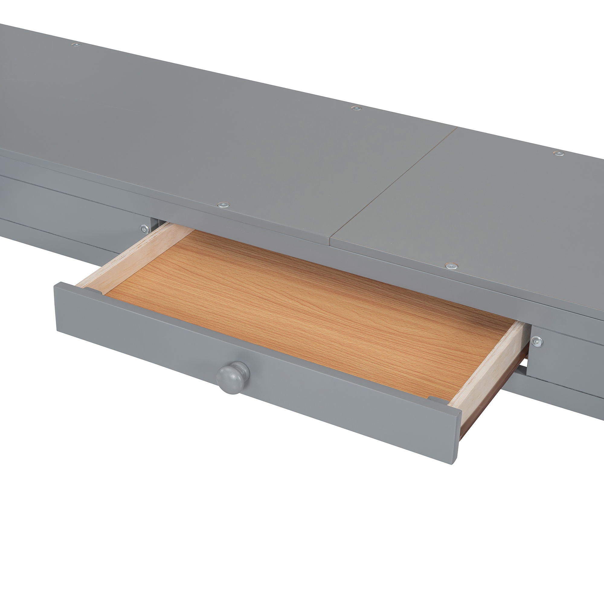 Loft Bed With Drawers, Cabinet, Shelves With Desk