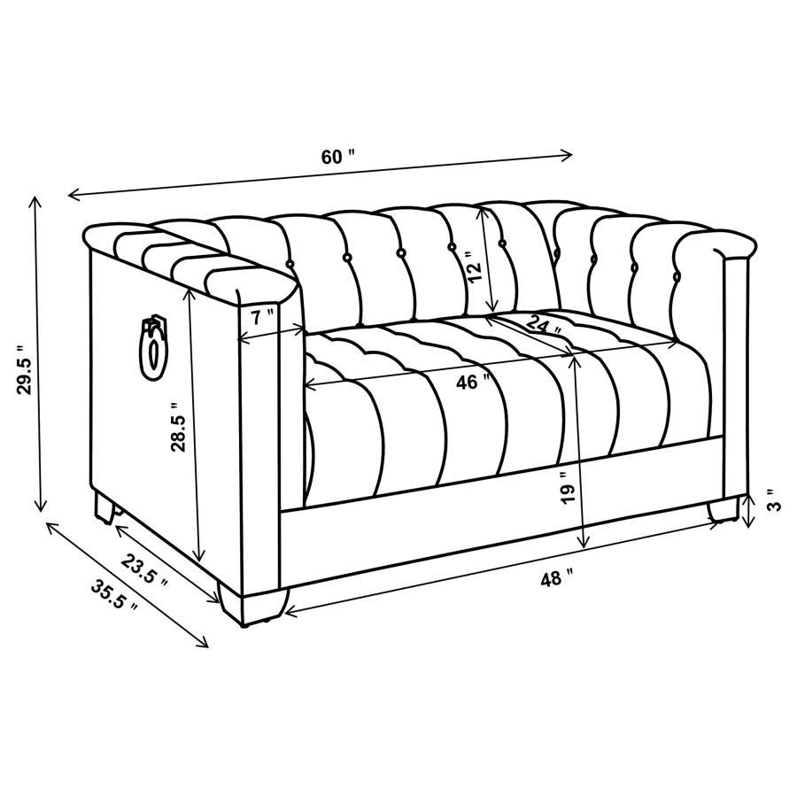 Coaster Fine Furniture Chaviano - Upholstered Track Arm Sofa Set | Meri Furniture