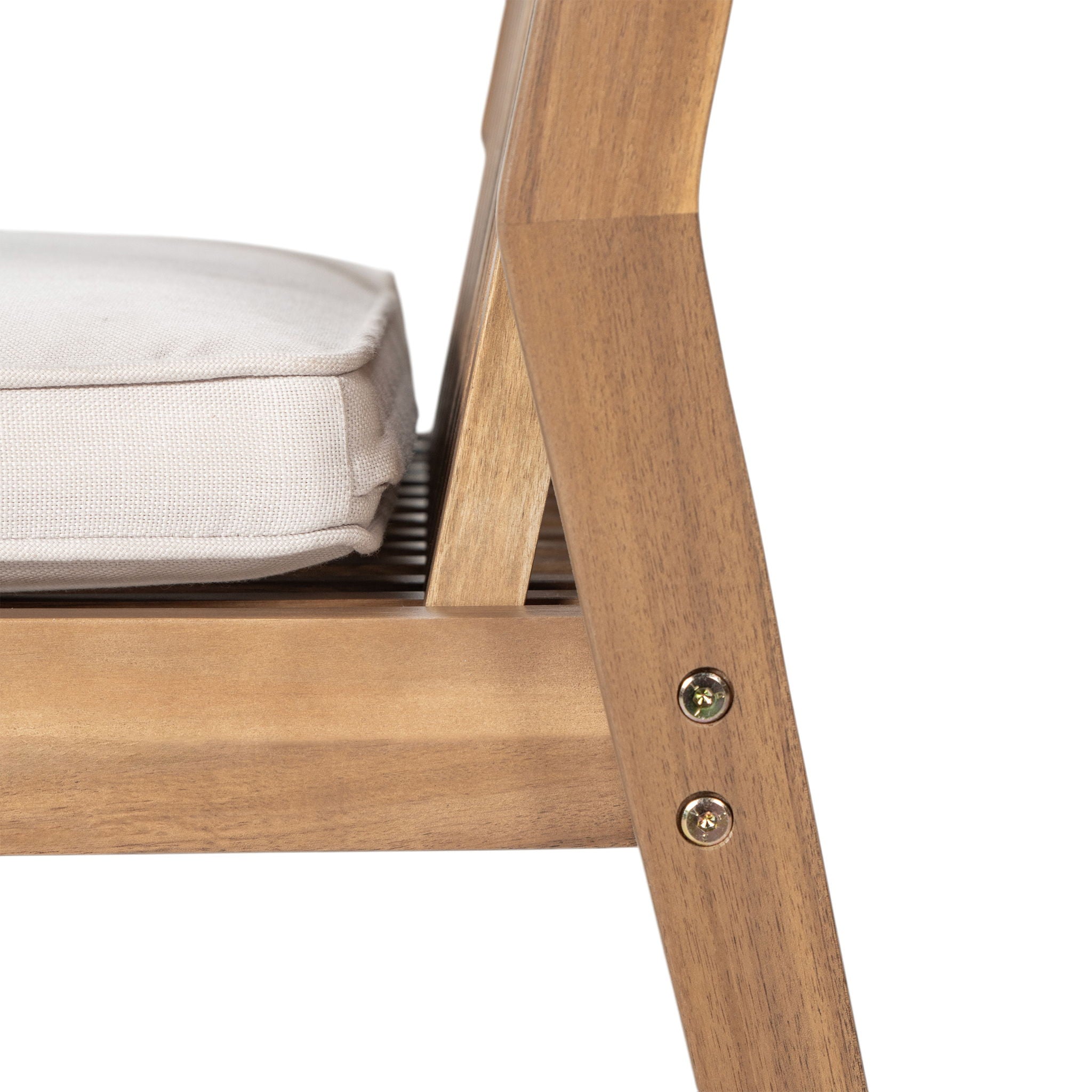 5 Piece Patio Furniture Set Acacia Wood Table And 4 Heavy Duty Cushioned Chairs