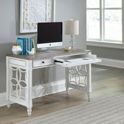 Liberty Furniture Magnolia Manor - L Writing Desk - White | Meri Furniture