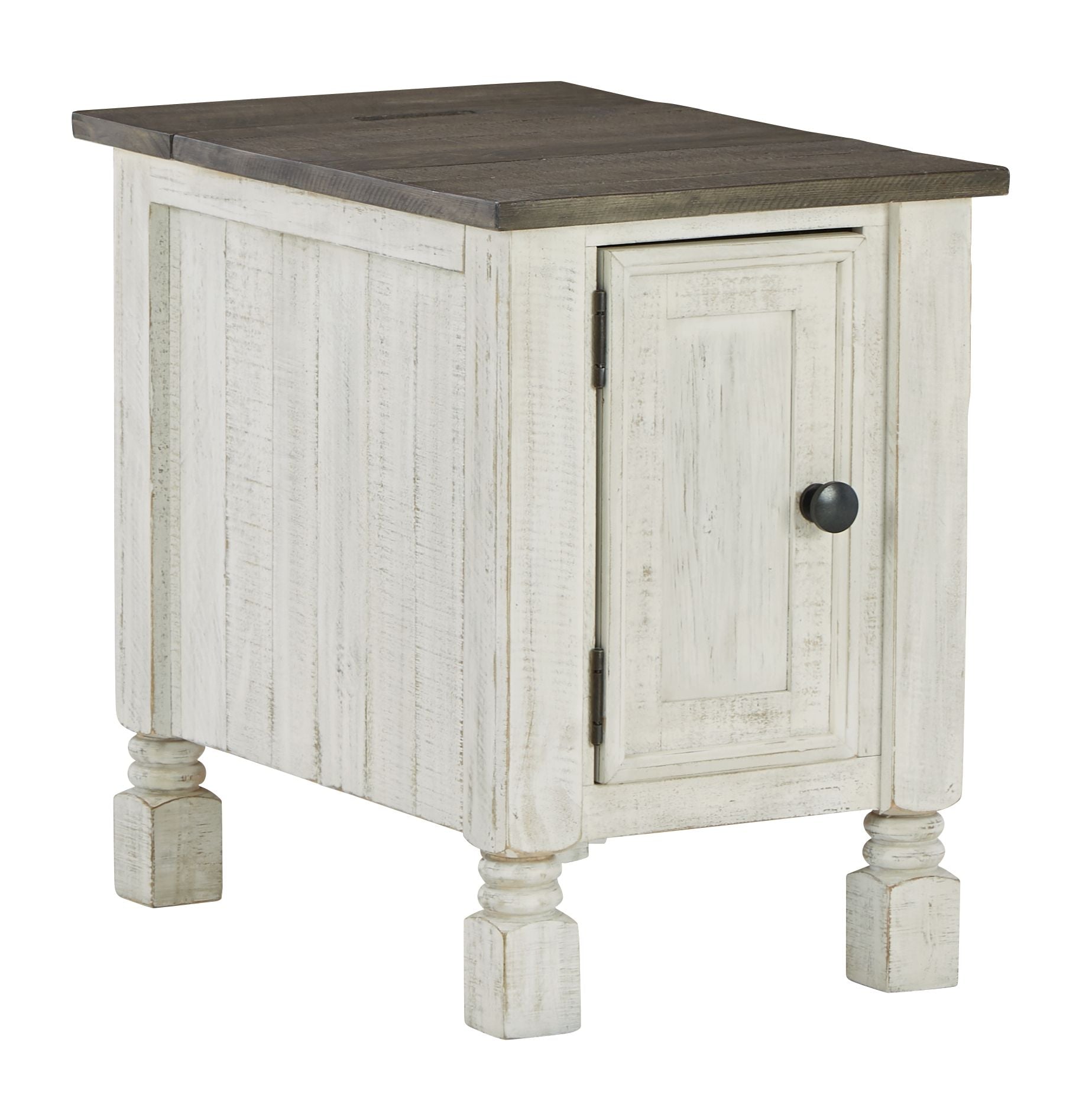 Signature Design by Ashley® Havalance - White / Gray - Chair Side End Table | Meri Furniture
