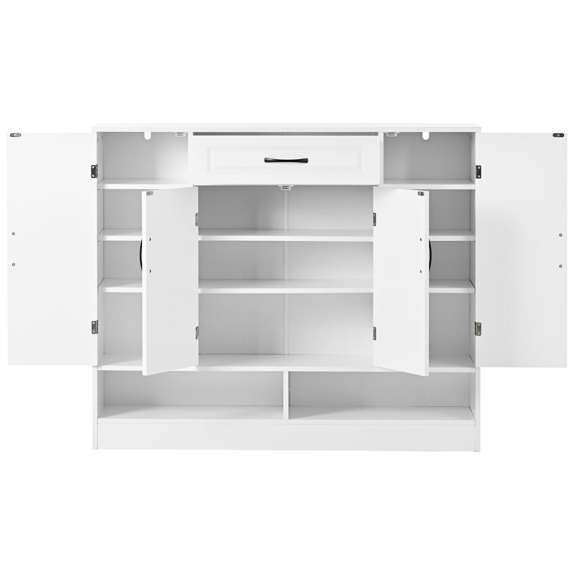 Sleek And Modern Shoe Cabinet With Adjustable Shelves, Space Saving Design