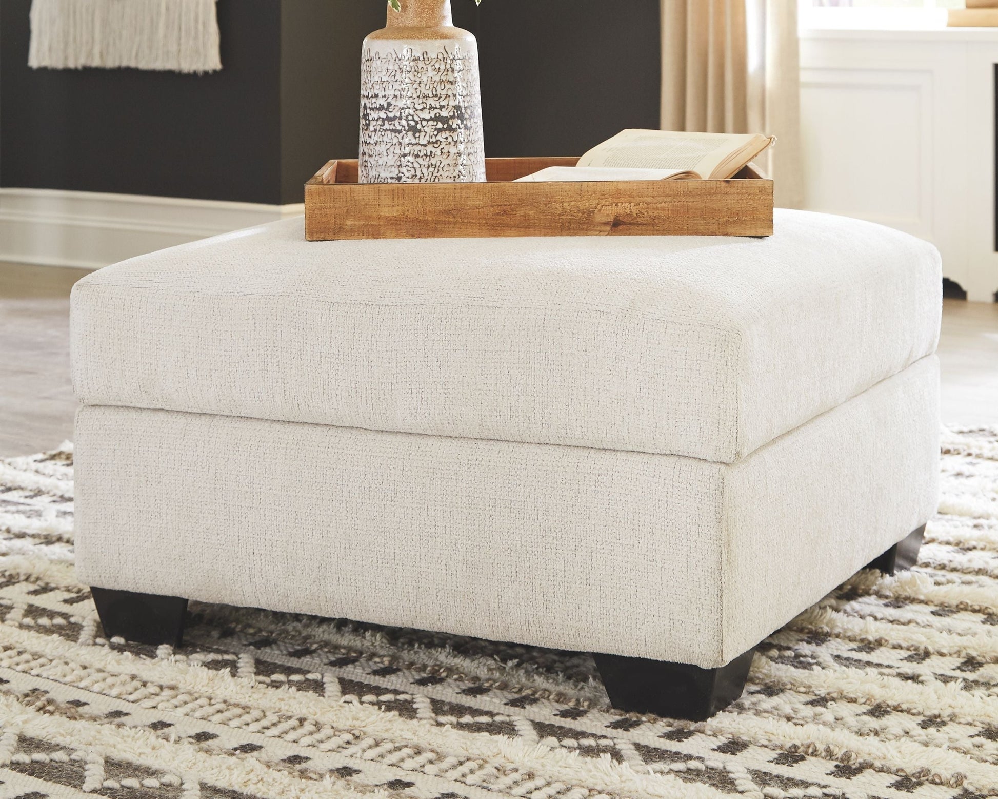Ashley Furniture Cambri - Snow - Ottoman With Storage | Meri Furniture