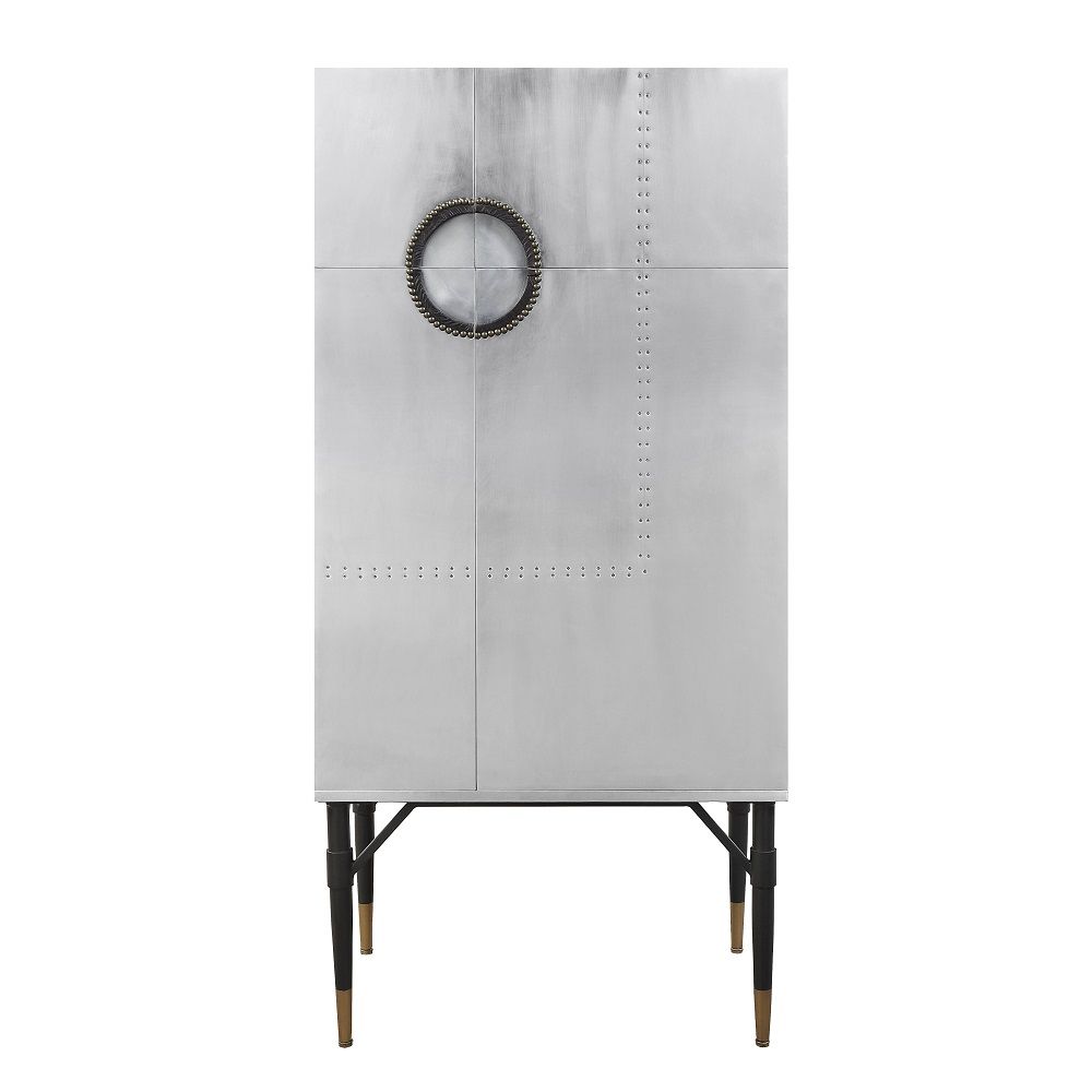 ACME Yoela - Wine Cabinet - Aluminum | Meri Furniture