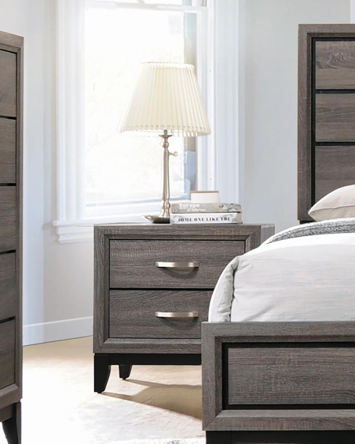 Watson - 2-Drawer Nightstand - Gray Oak