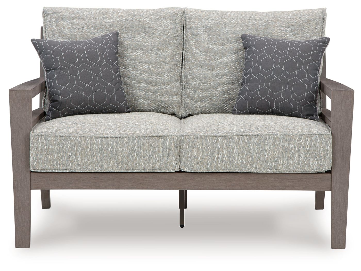 Signature Design by Ashley® Hillside Barn - Gray / Brown - Loveseat W/Cushion | Meri Furniture