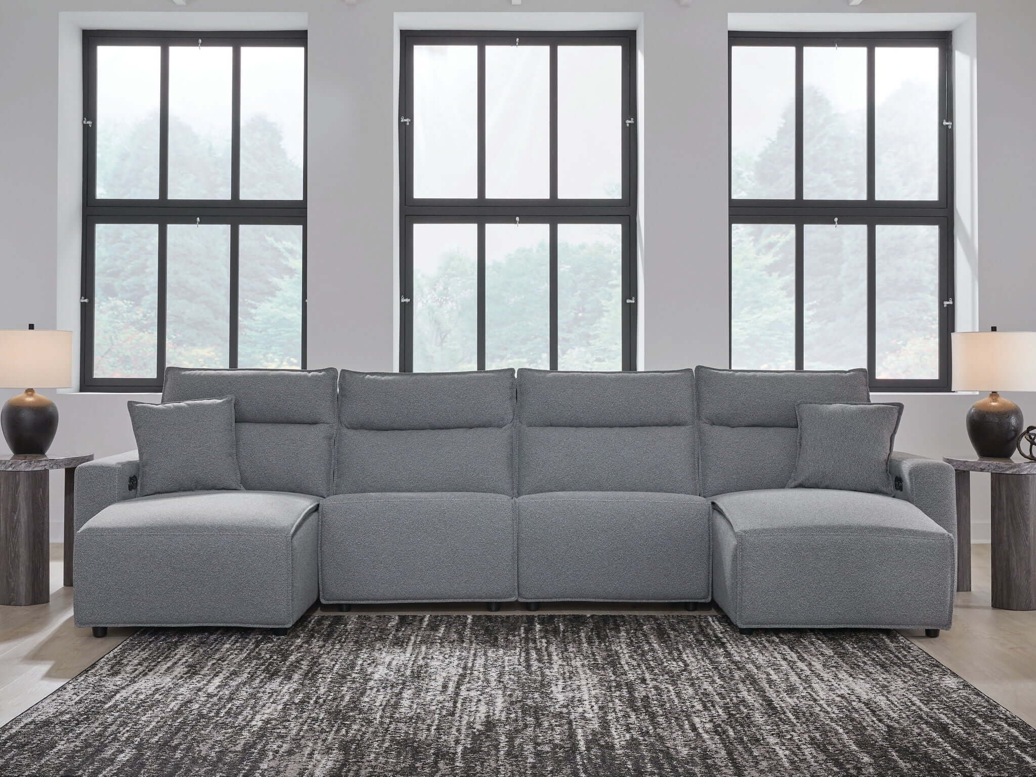 ModMax II - Salt And Pepper - Reclining Sectional