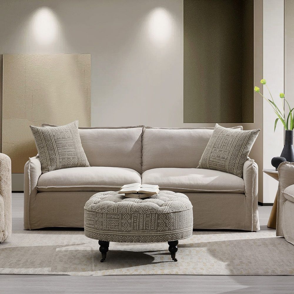 ACME Upendo - Sofa With 2 Pillows - Beige | Meri Furniture