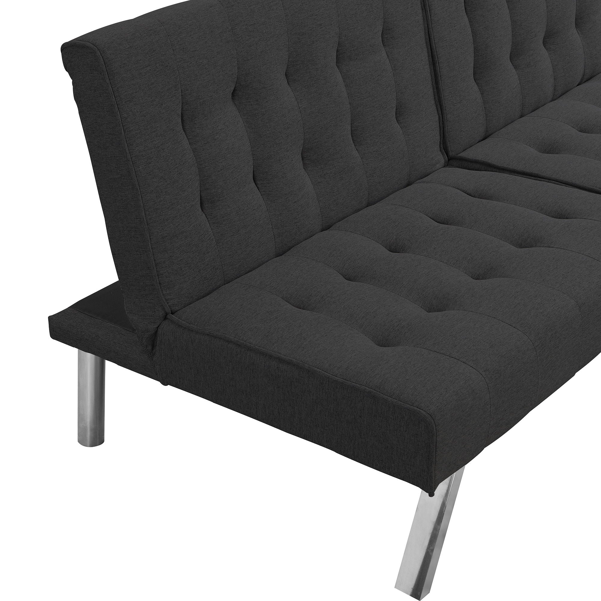 Modern Sofa Bed With Wood Frame And Stainless Legs