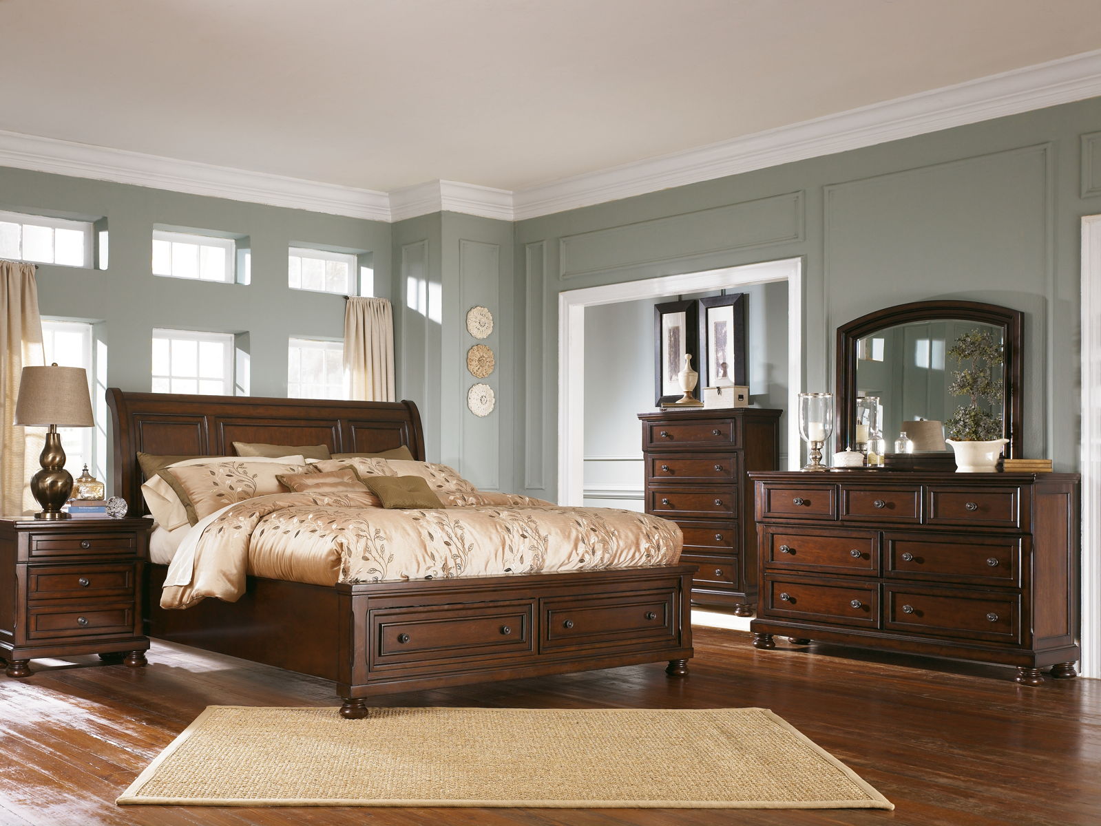 Millennium® by Ashley Porter - Sleigh Bedroom Set | Meri Furniture