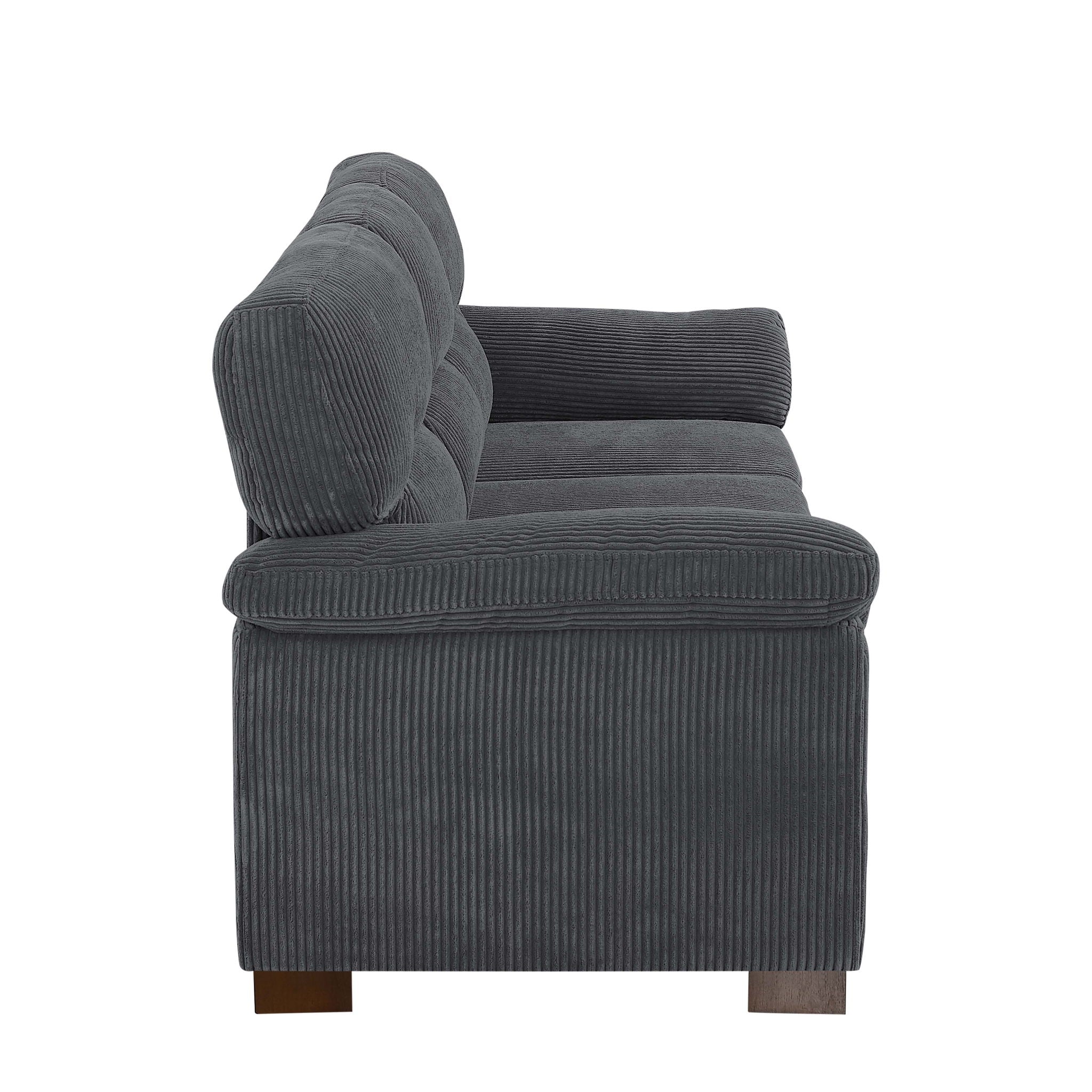 Vintage Inspired 3 Seat Sofa With Tufted Cushions