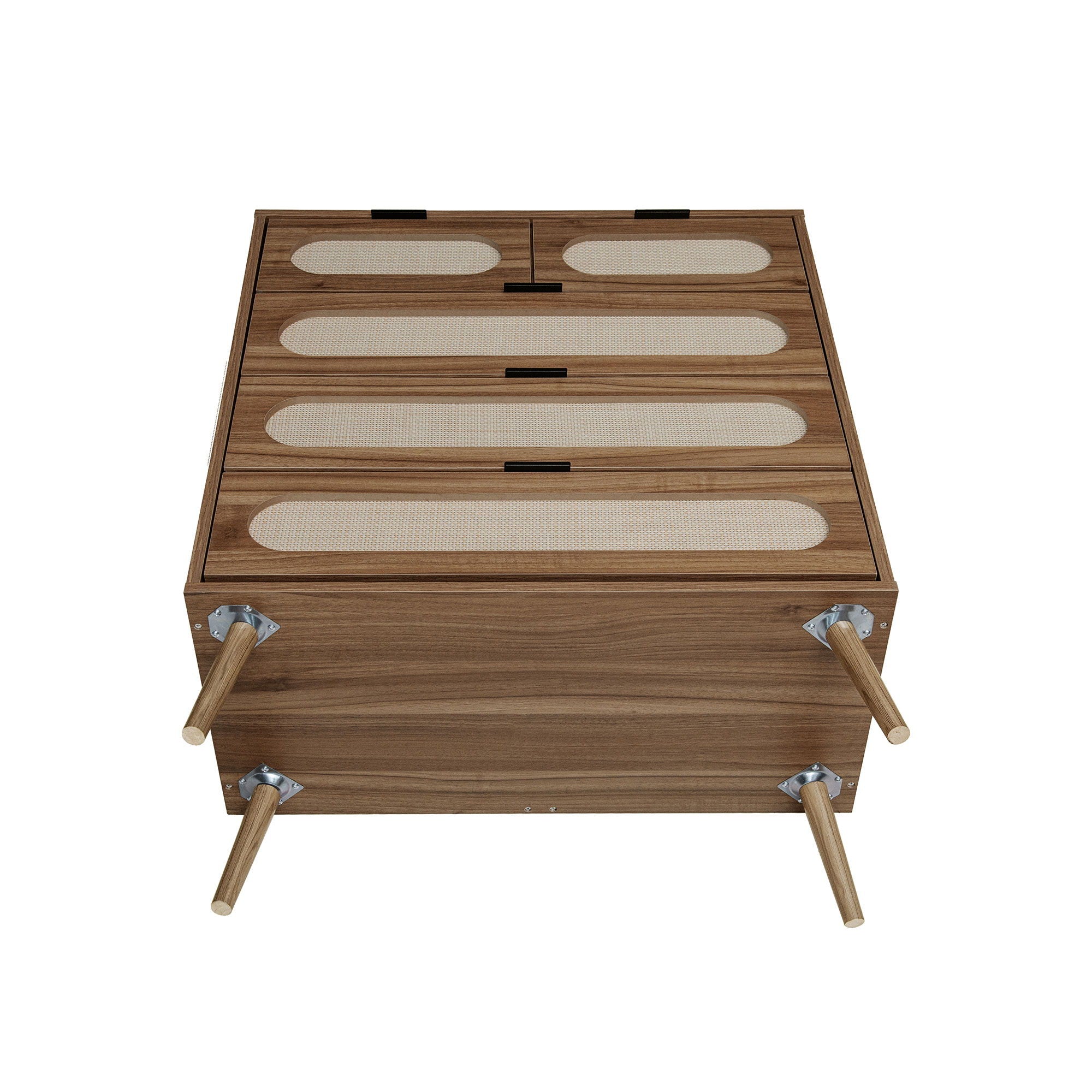 Modern 5 Drawer Accent Storage Cabinet For Living Room, Bedroom, Dining Room, Or Study - Walnut