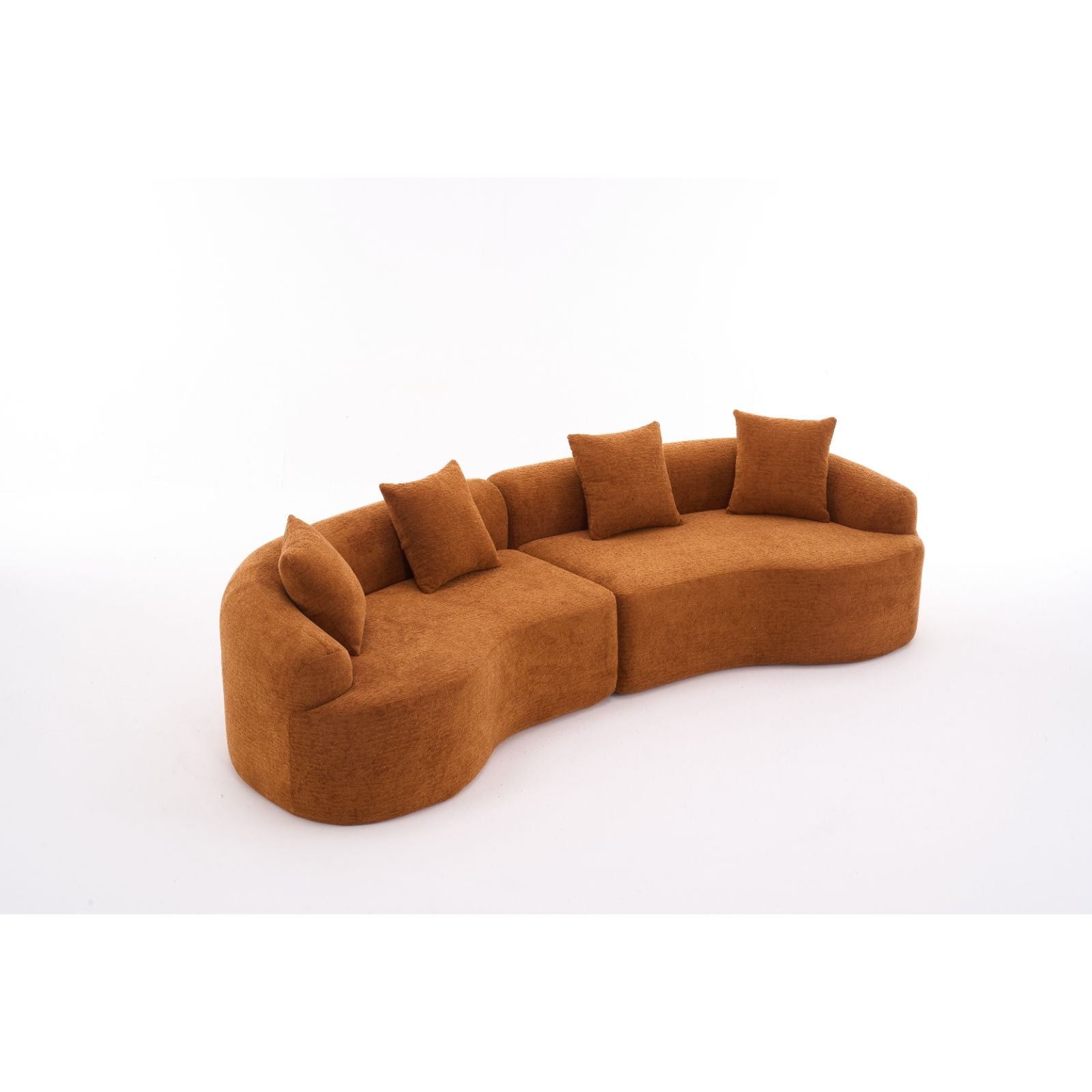 4 Seater Sofa With Fabric, 30D, 60 Hardness Full Sponge, 4 Pillow For Living Room, Home Furniture Sleeper Sectional Sofa For Apartment