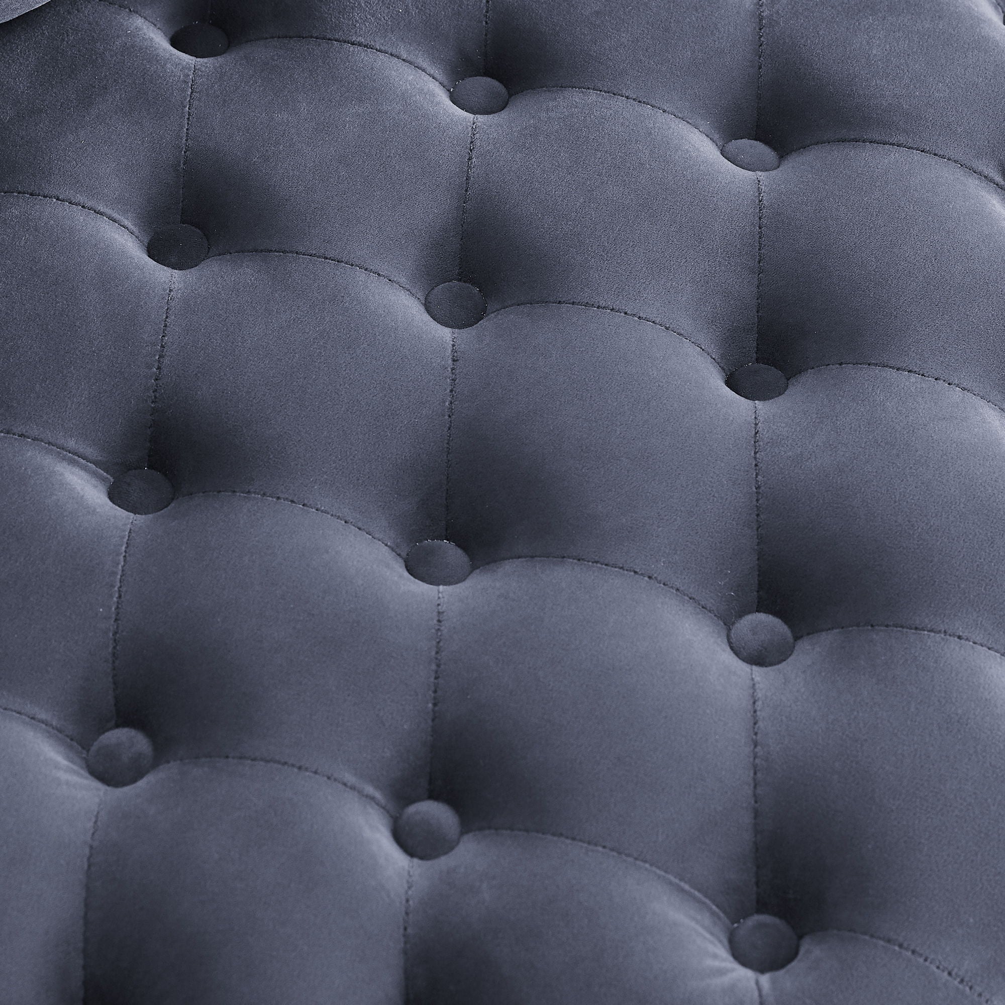 Modern Upholstered Swivel Chair With Button Tufted Design And Movable Wheels