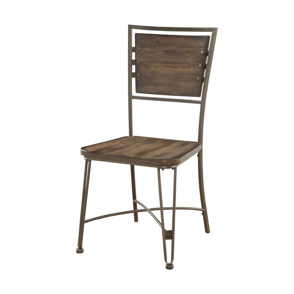Jodoc - Side Chair Set of 2) - Walnut & Gunmetal