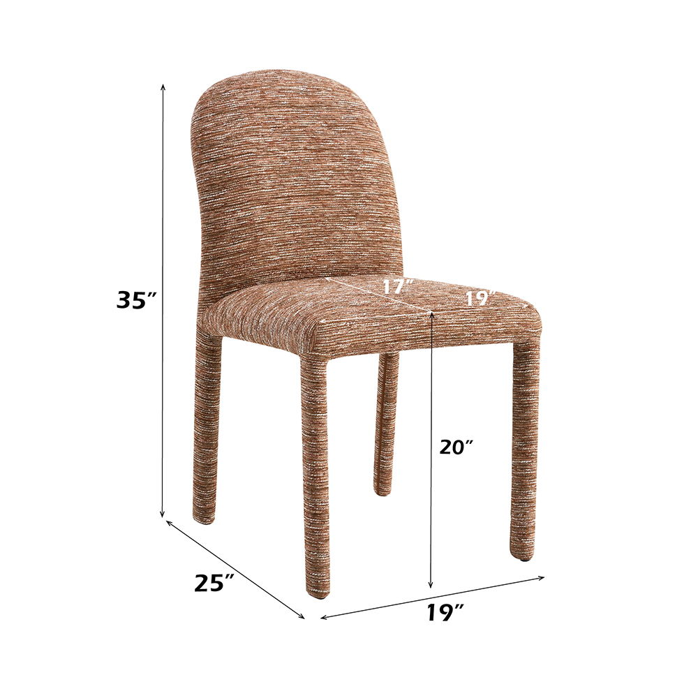 Lidi - Side Chair Set of 2) - Brown Chenille