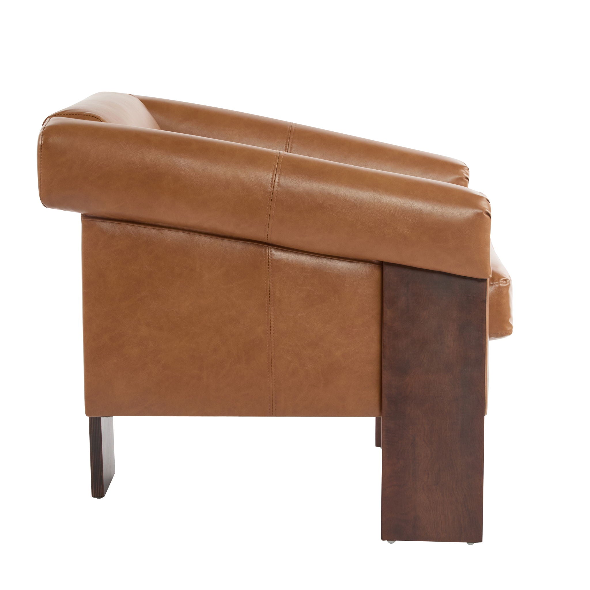 Sierra - Vintage Modern Accent Chair With Deep Cushions And Wide Armrests