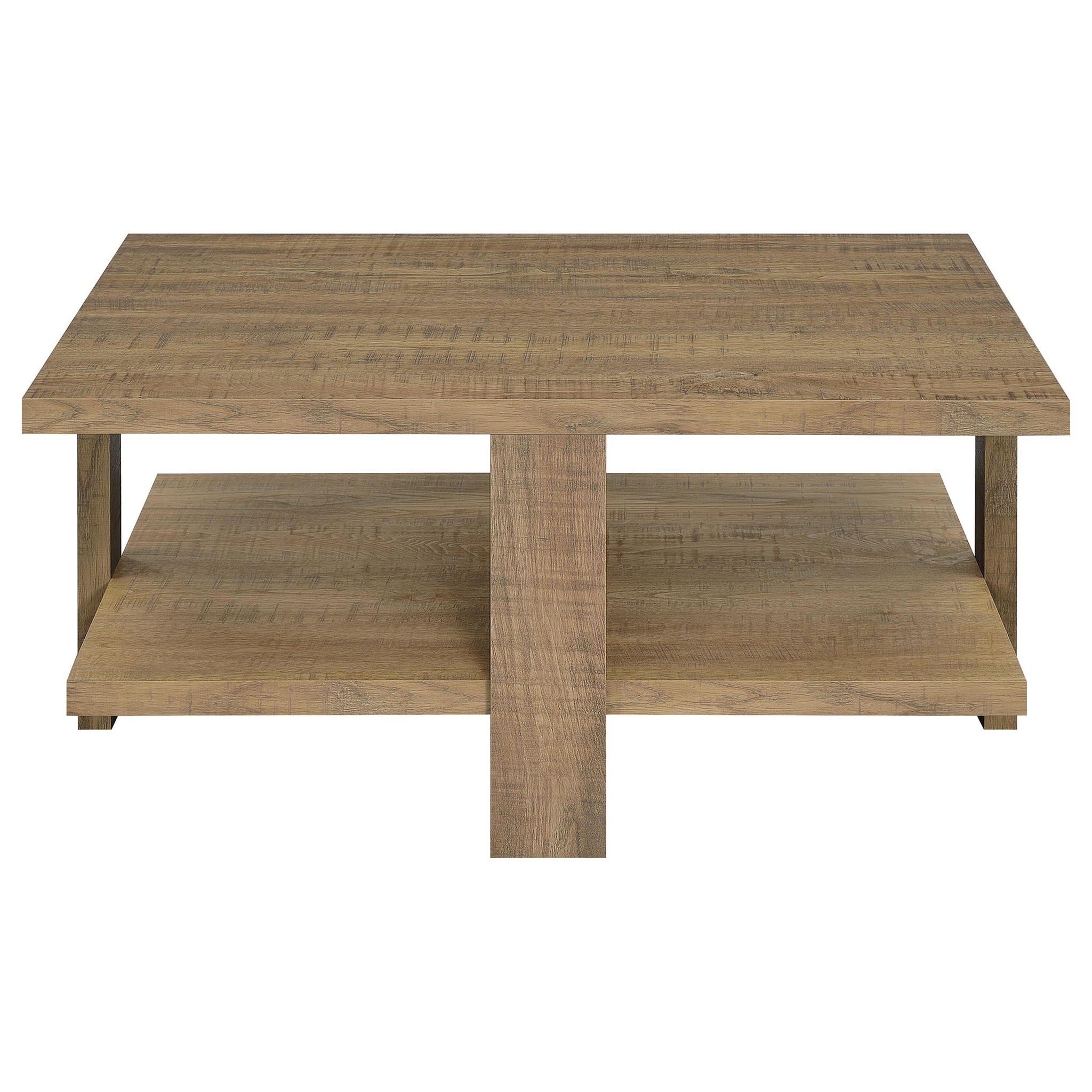 Dawn 2-piece Round Coffee and End Table Set Mango Brown