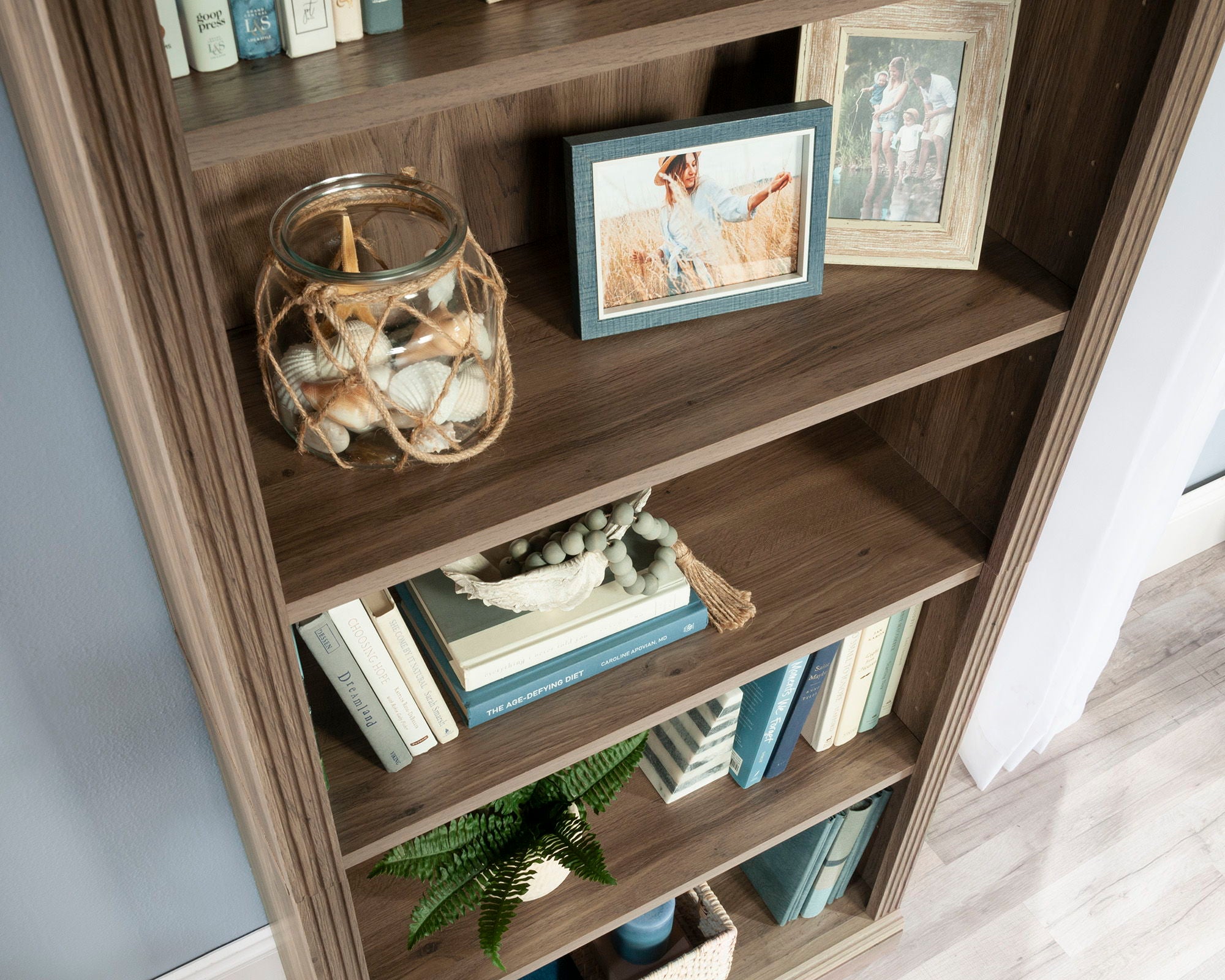 5-Shelf Bookcase in Salt Oak