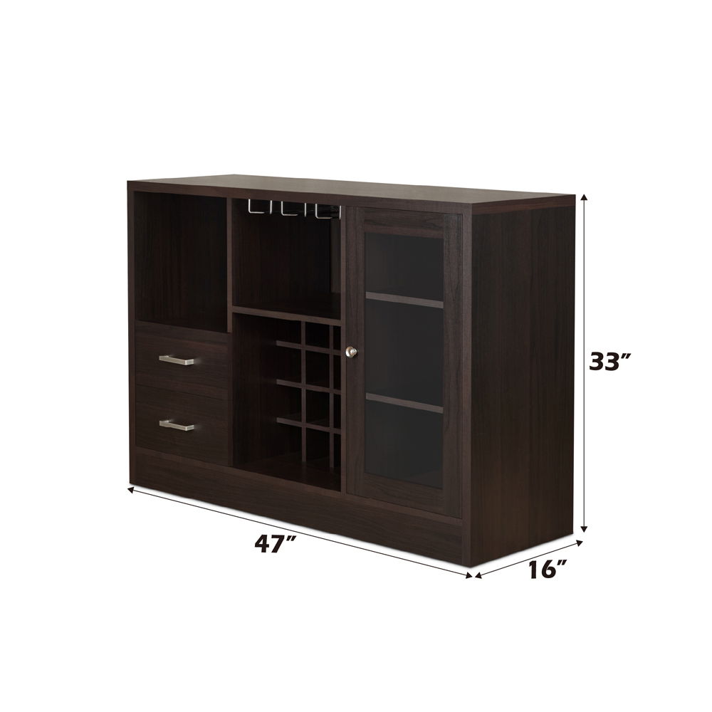 Hazen - 33" Wine Cabinet - Espresso