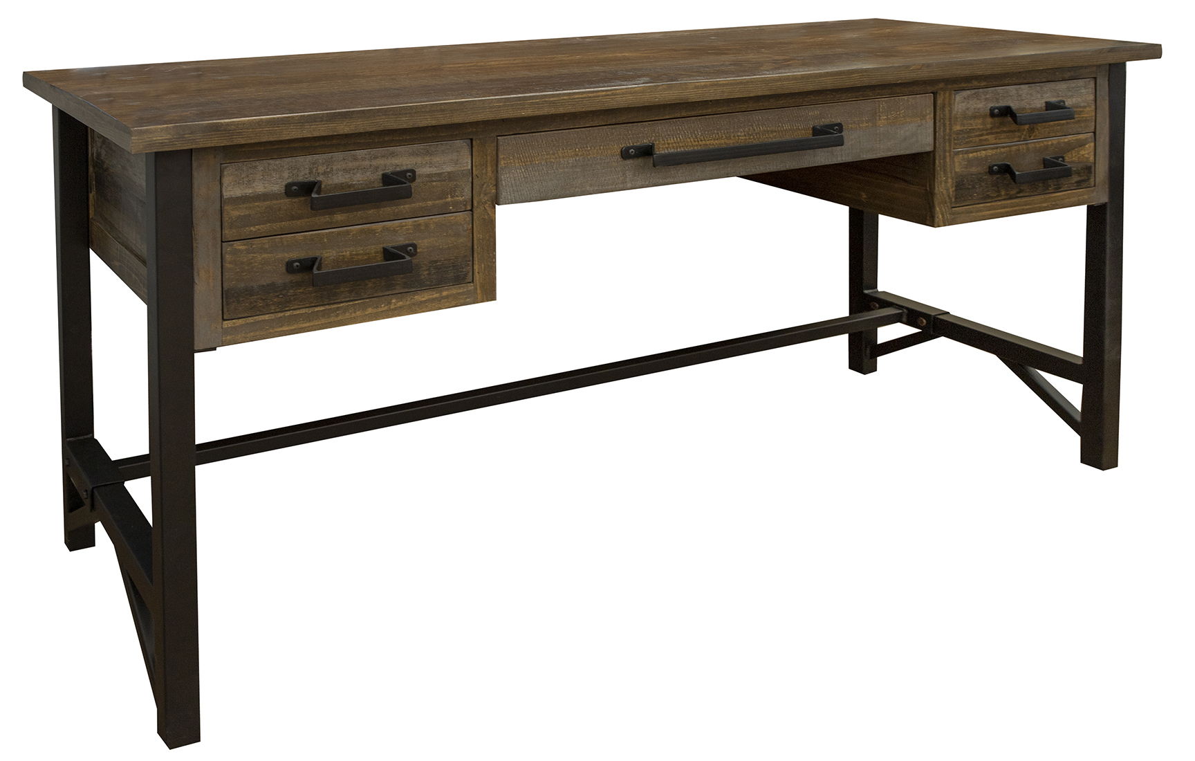 International Furniture Direct Loft Brown - Desk - Two Tone Gray / Brown | Meri Furniture