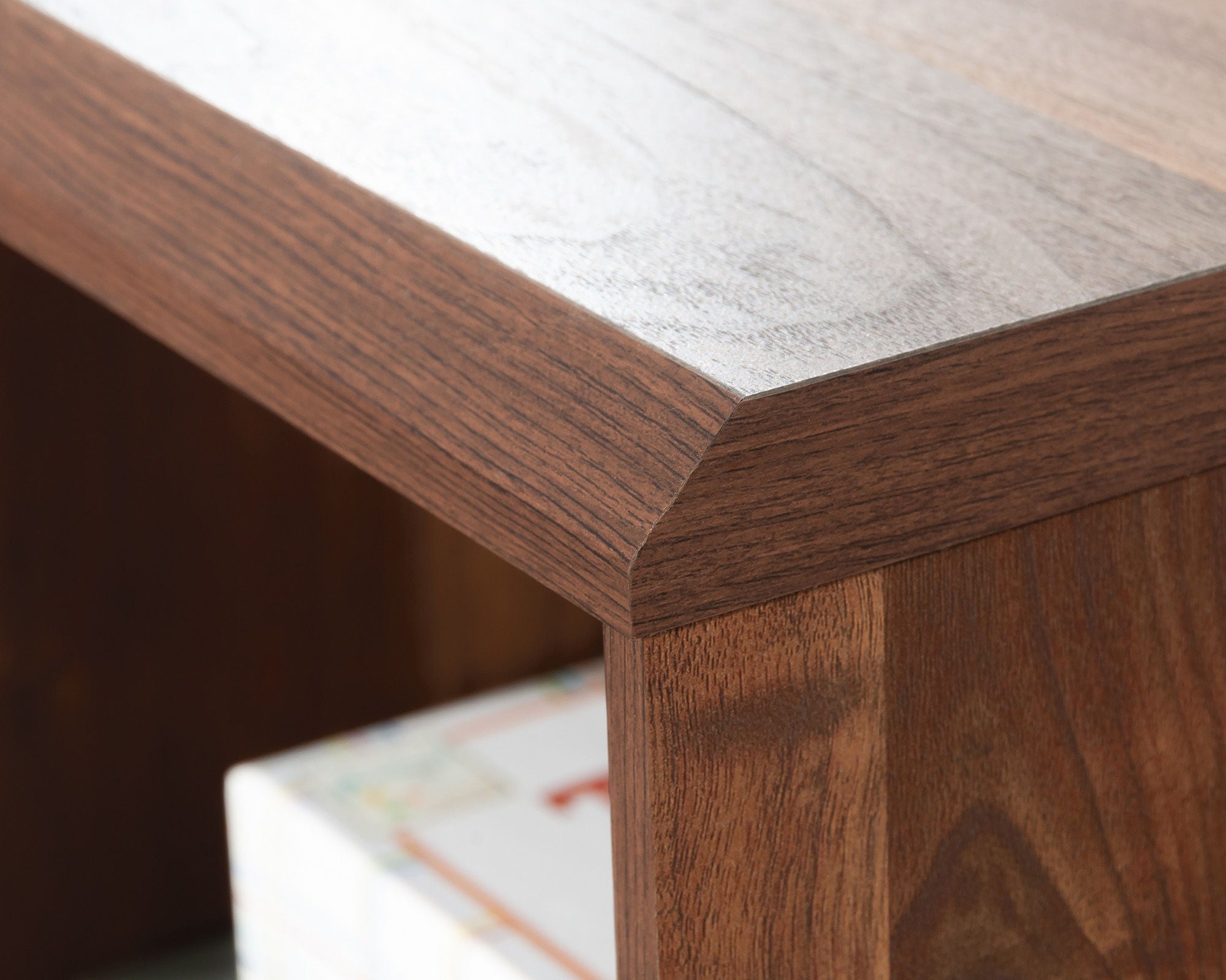 L-Shaped Home Office Desk in Grand Walnut