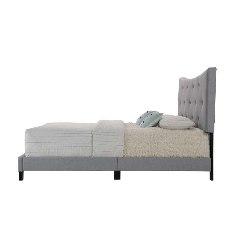 ACME Venacha - Queen Bed - Gray Fabric | Meri Furniture