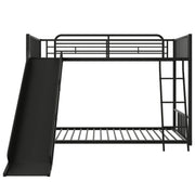 Metal Bunk Bed With Slide, Durable Steel Frame