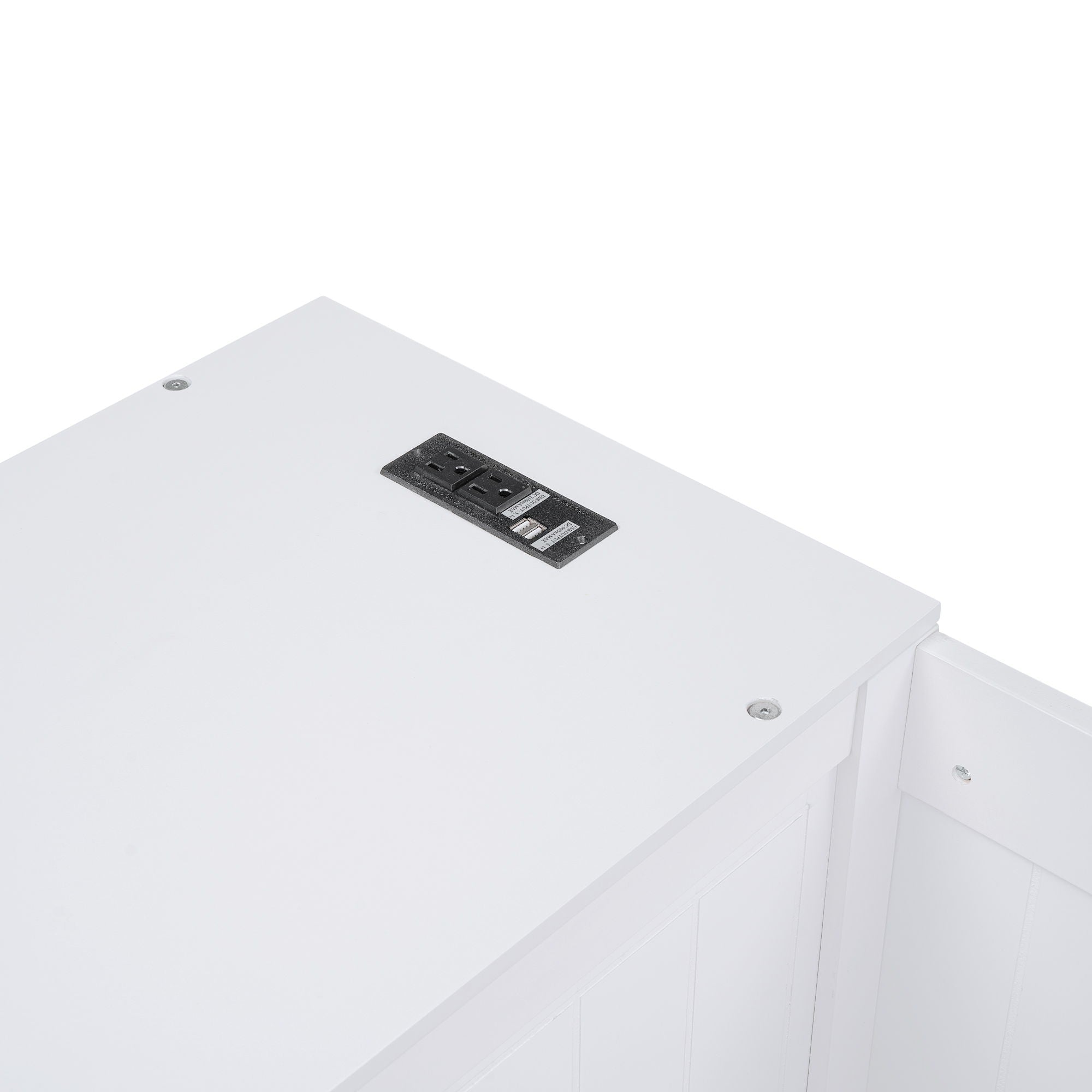 Daybed With Storage Arms, Trundle And Charging Station