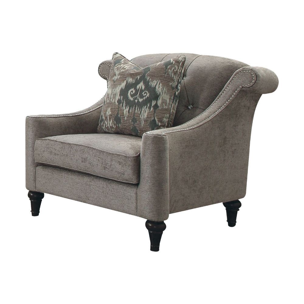 ACME Colten - Chair - Gray Fabric | Meri Furniture