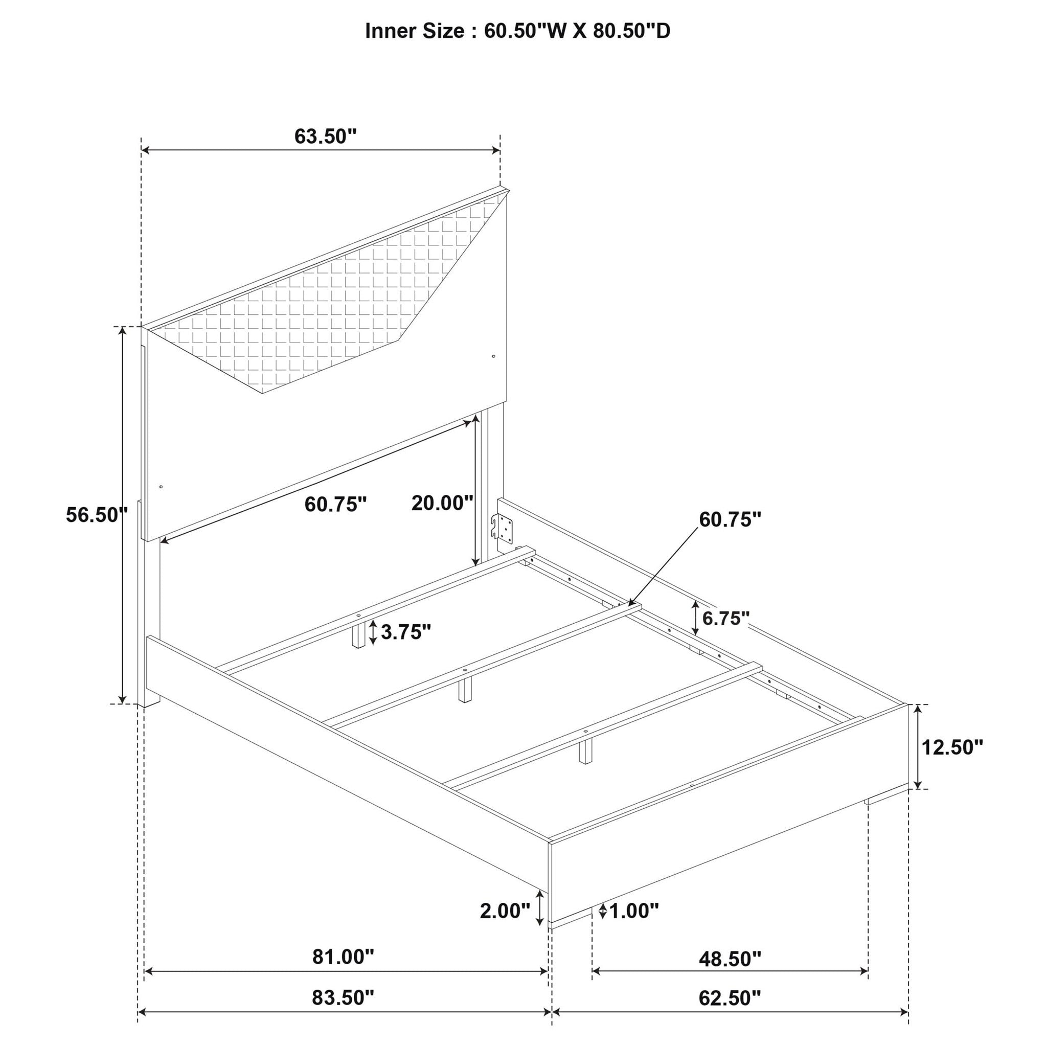 Ives 4-piece Queen Bedroom Set White High Gloss