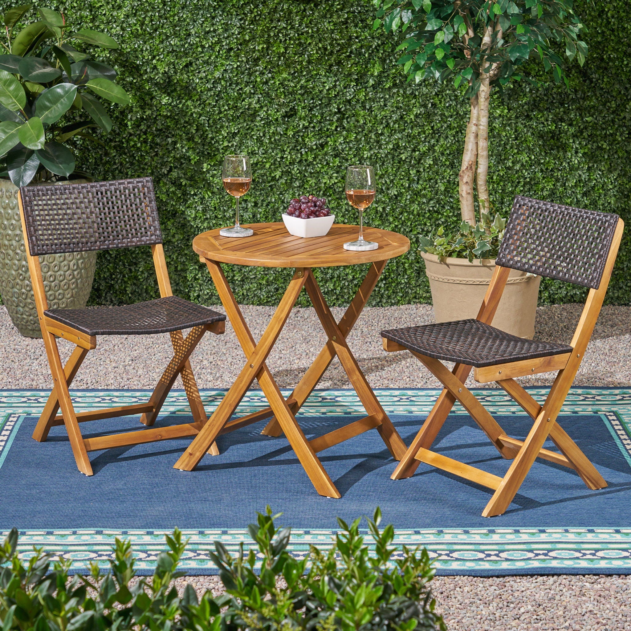 Ever - Outdoor Dining Set With Dining Table And 2 Chair