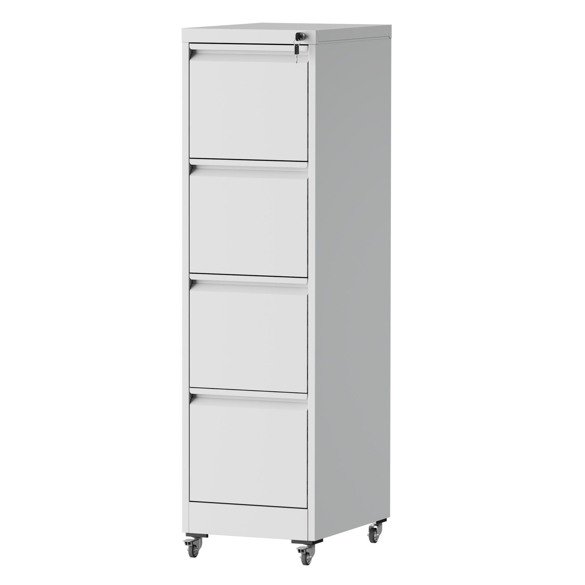 Drawer Metal Locking Vertical File Cabinet With Wheels Heavy Duty Lockable Storage