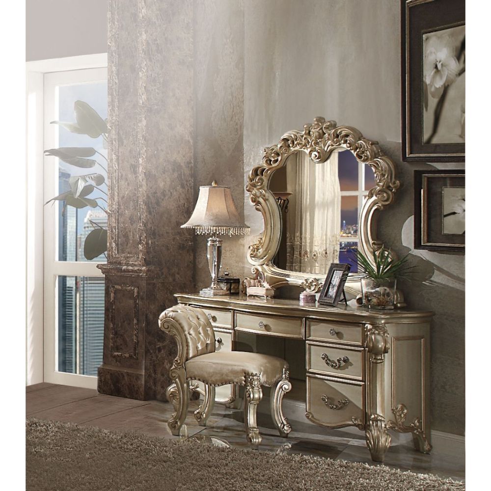 ACME Create an elegant, traditional design in your bedroom with the Vendome vanity desk. | Meri Furniture