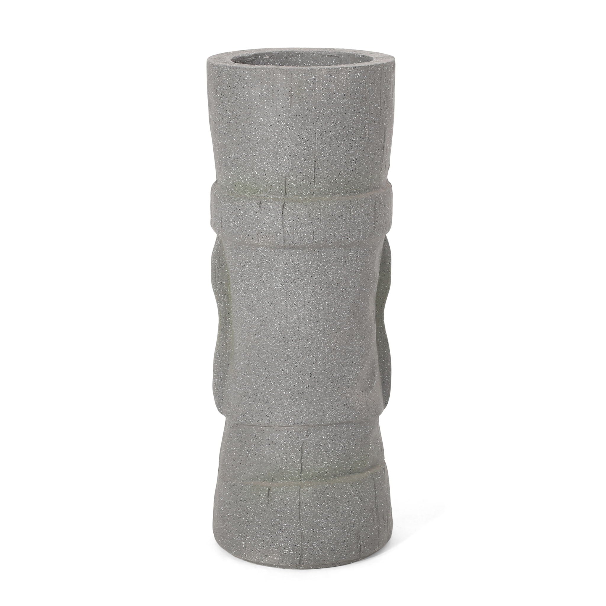 Classic Flower Planter With Magnesium Oxide Material - Stone Gray