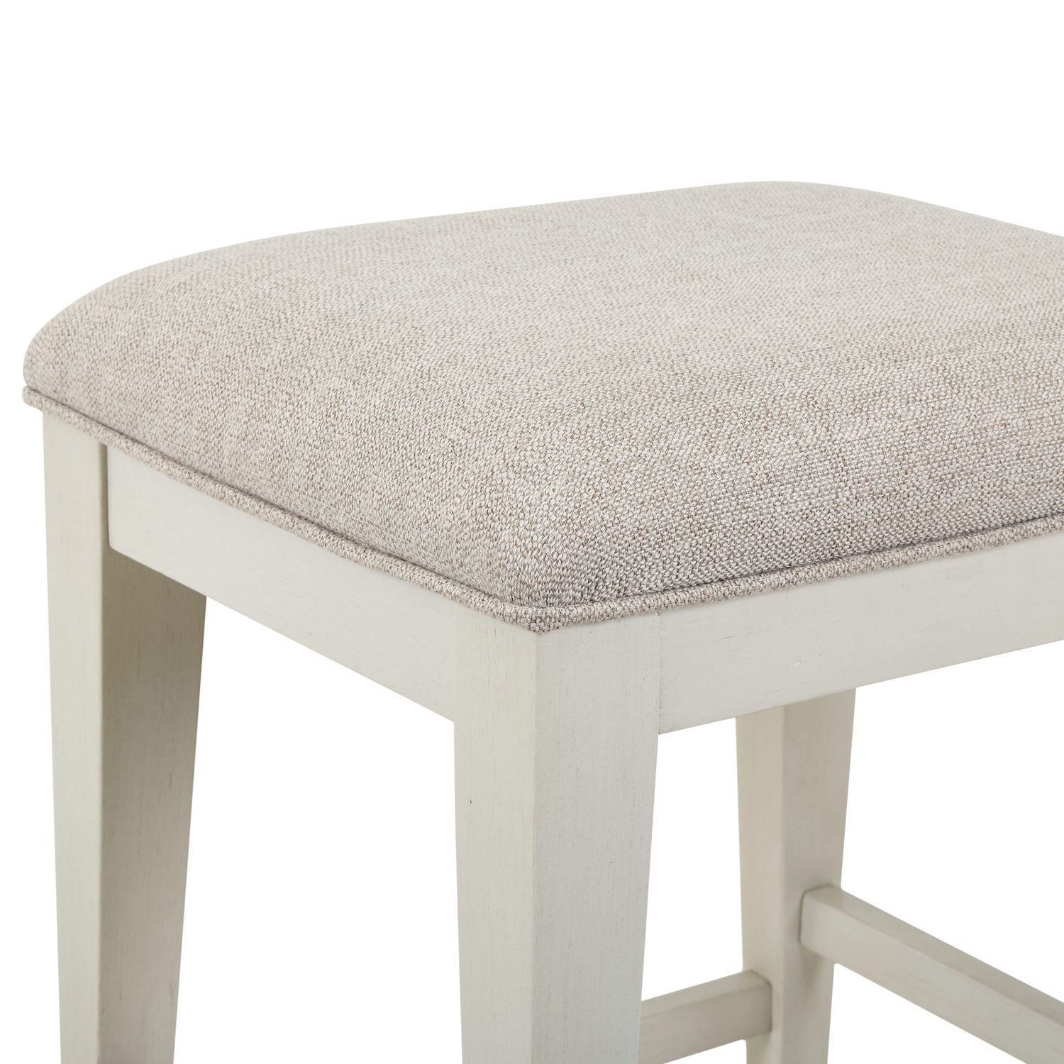 Berkley Square - Upholstered Console Stool - Linen & Khaki