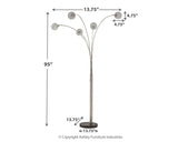 Winter - Silver Finish - Metal Arc Lamp