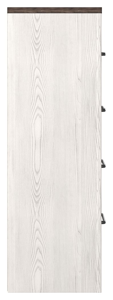 Signature Design by Ashley® Gerridan - White / Gray - Four Drawer Chest | Meri Furniture