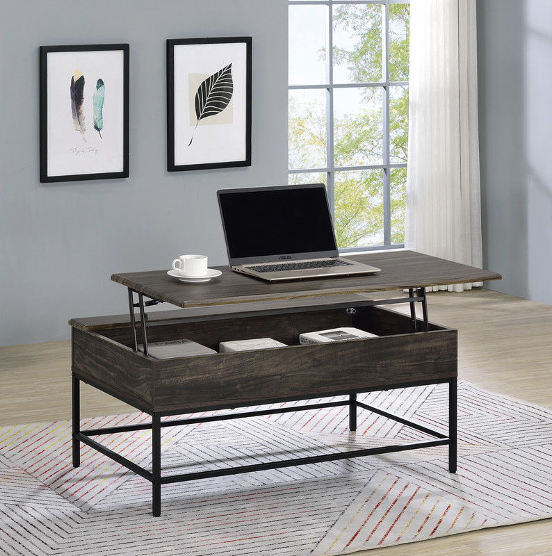Cliff 39"W Brown Lift Top Coffee Table