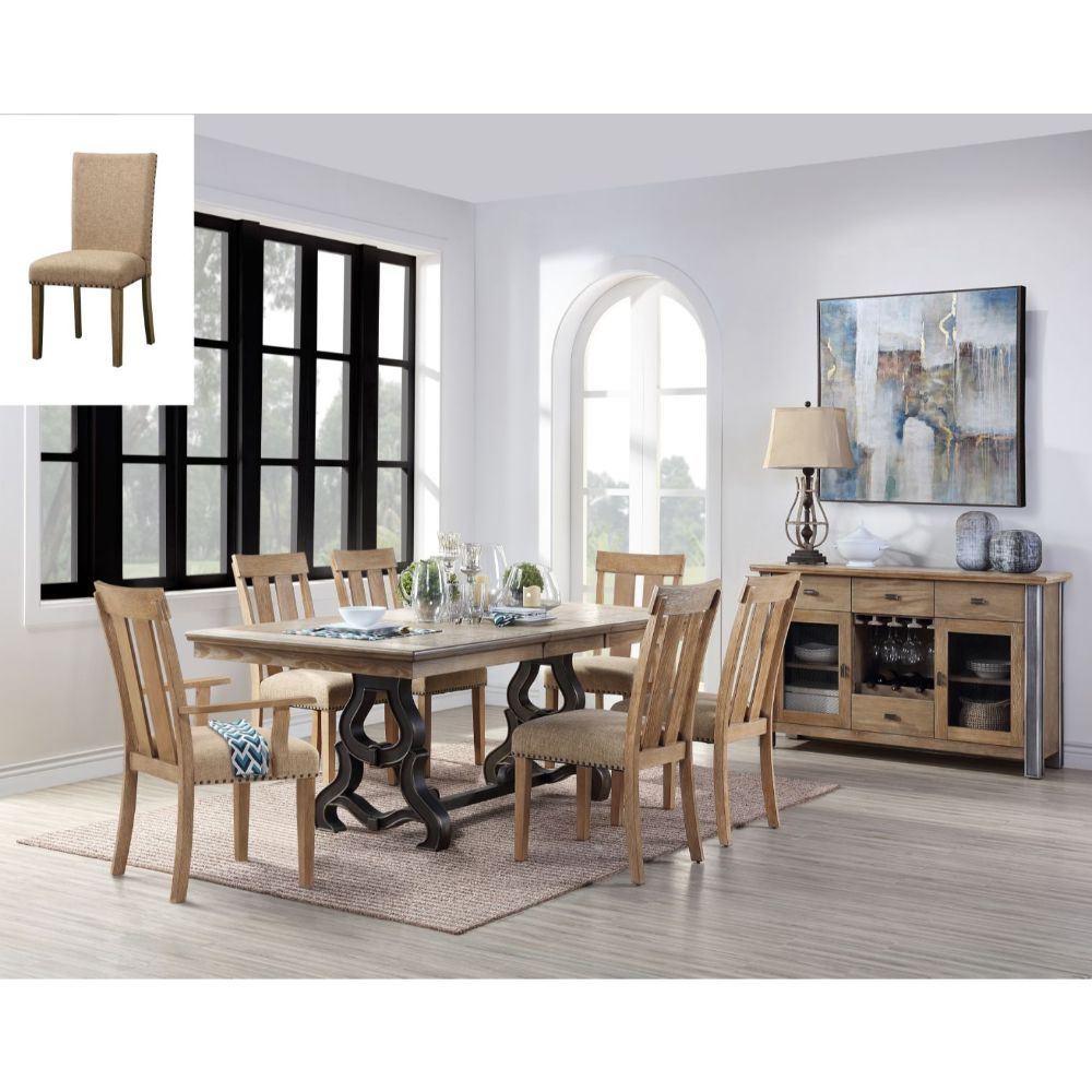 ACME Nathaniel - Dining Table - Maple | Meri Furniture