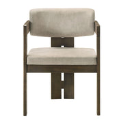 Destin - Side Chair - Light Gray Fabric & Walnut