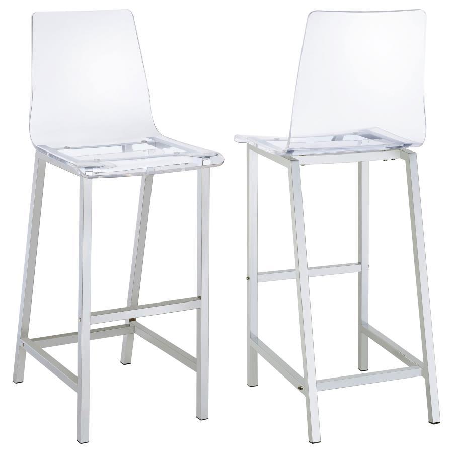 Coaster Fine Furniture Juelia - Chrome Stools (Set of 2) | Meri Furniture
