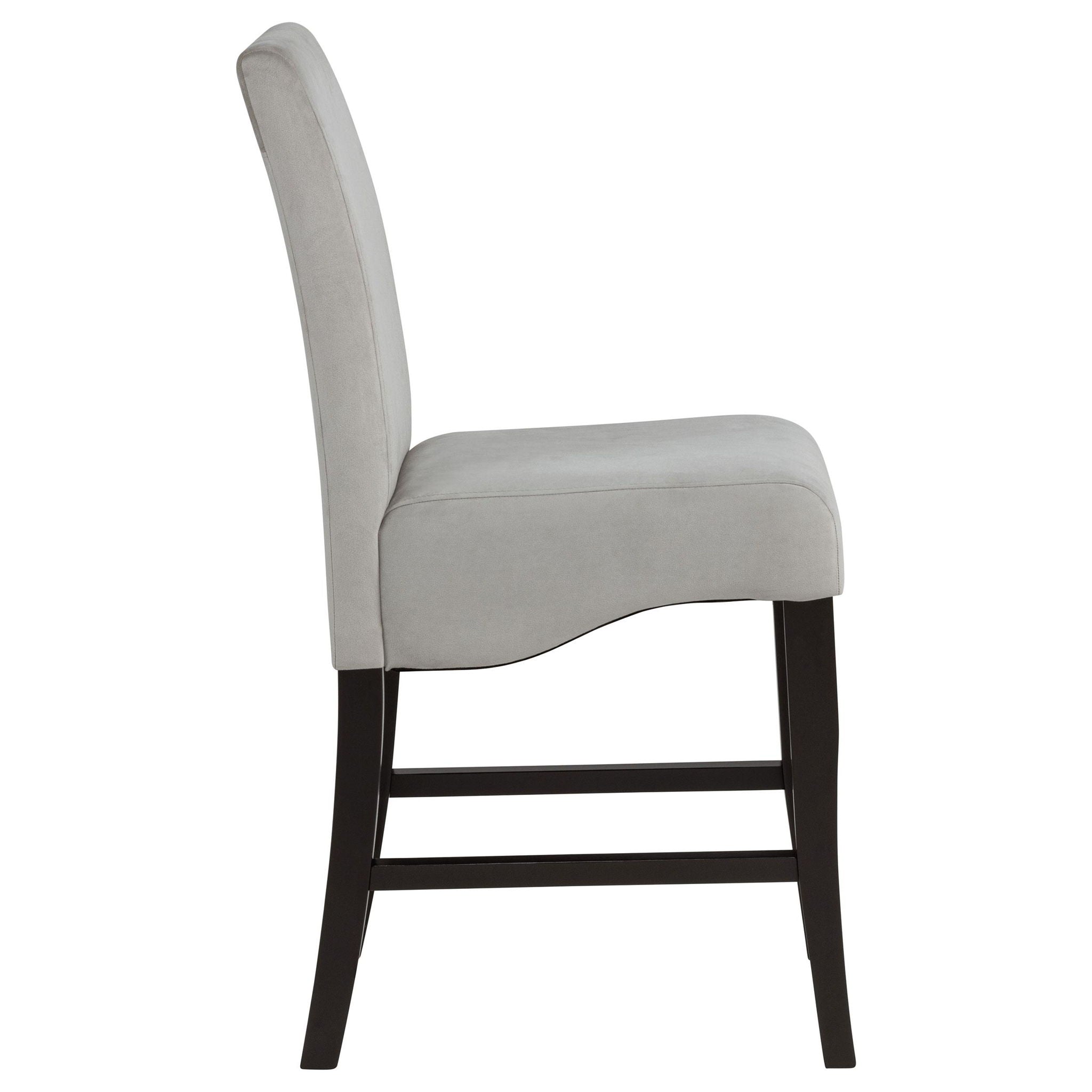 Stanton Velvet Upholstered Counter Chair Grey (Set of 2)