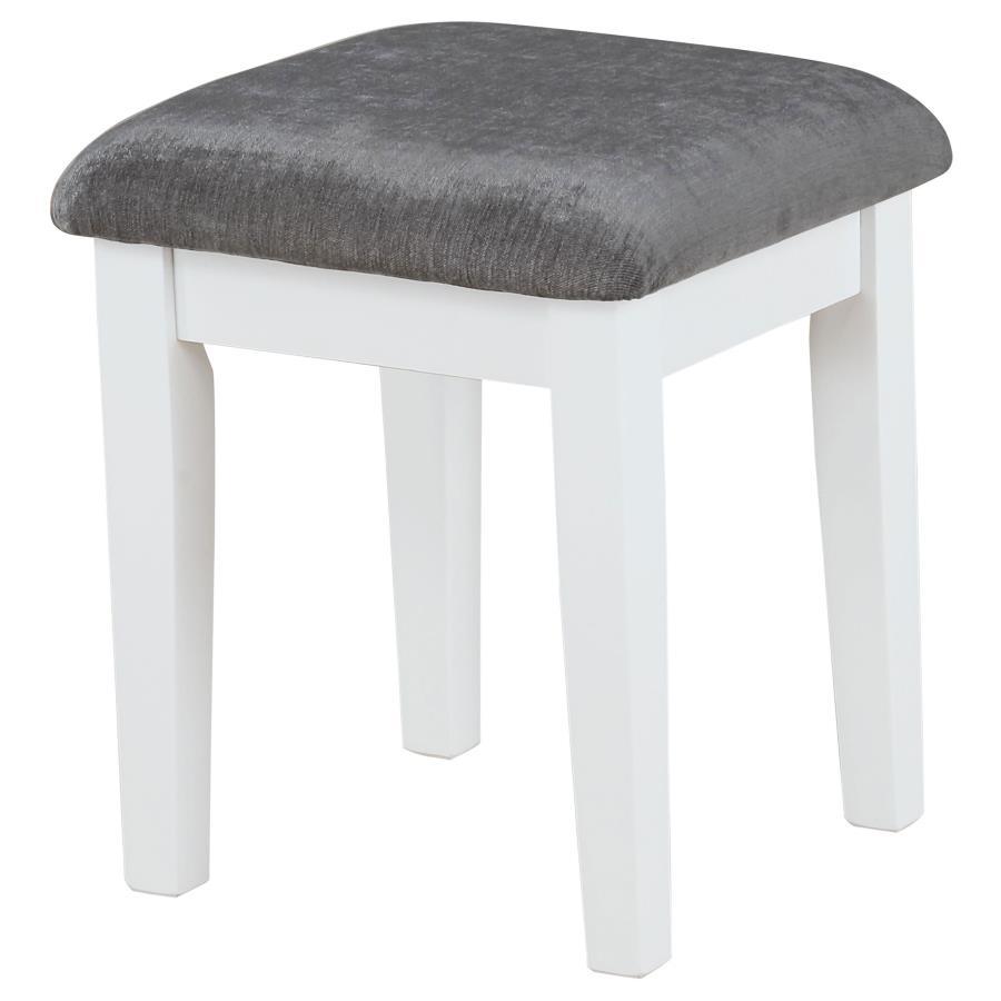 Coaster Fine Furniture Elijah - Vanity Set With Lighting & Stool - White And Dark Gray | Meri Furniture