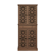 4 Door Cabinet With 1 Drawer, With 4 Adjustable Inner Shelves, Storage Cabinet