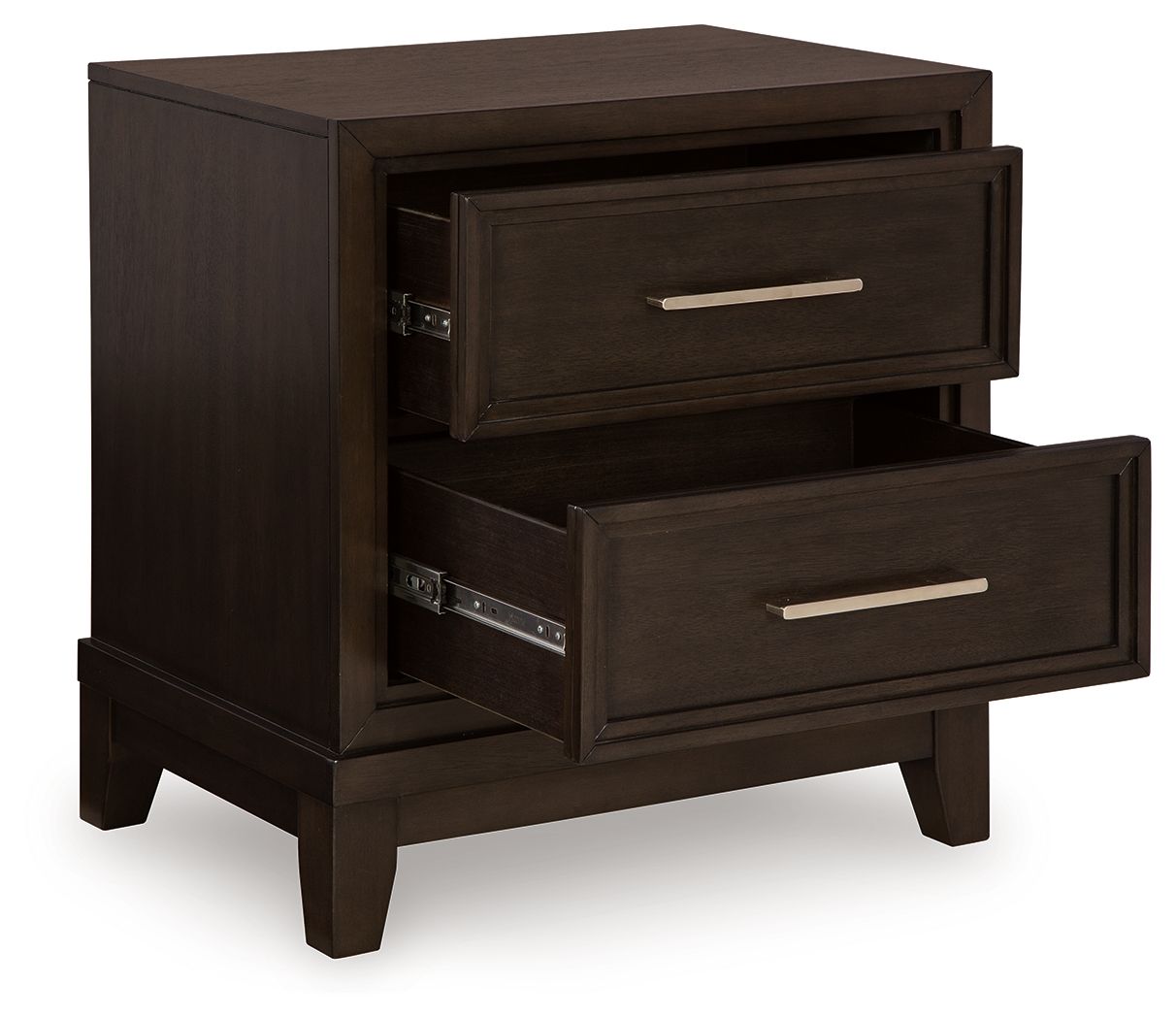Signature Design by Ashley® Neymorton - Dark Grayish Brown - Two Drawer Night Stand | Meri Furniture