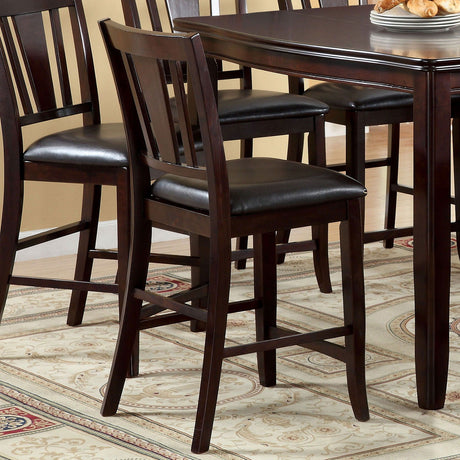 Furniture of America Edgewood - Square Counter Height Table - Espresso | Meri Furniture