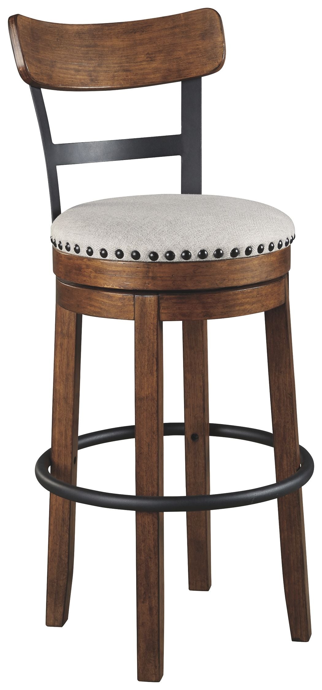 Signature Design by Ashley® Valebeck - Tall Upholstered Swivel Barstool | Meri Furniture